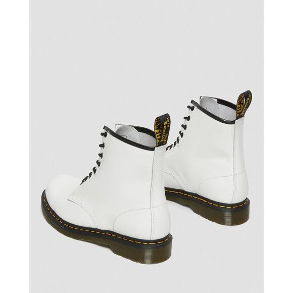 DR MARTENS 1460 Smooth Leather Lace Up Above Ankle Boots White Casual Women's 6 - Picture 13 of 14